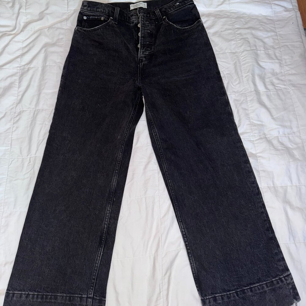 Abercrombie wide leg cop jeans size 27